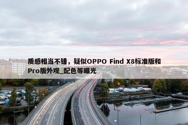 质感相当不错，疑似OPPO Find X8标准版和Pro版外观_配色等曝光