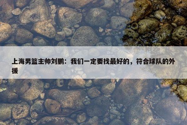 上海男篮主帅刘鹏：我们一定要找最好的，符合球队的外援