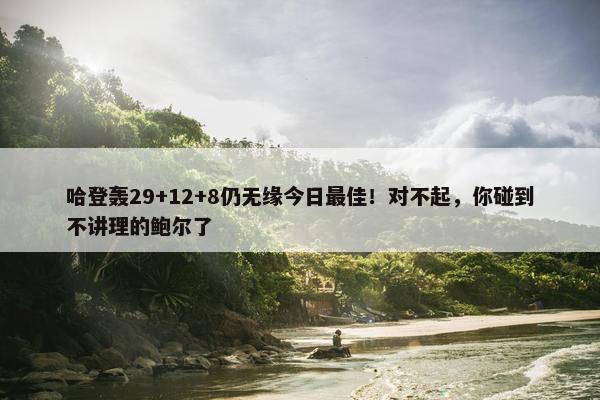 哈登轰29+12+8仍无缘今日最佳！对不起，你碰到不讲理的鲍尔了