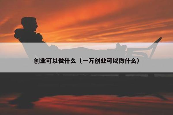 创业可以做什么（一万创业可以做什么）