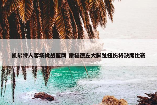 凯尔特人客场挑战篮网 霍福德左大脚趾扭伤将缺席比赛