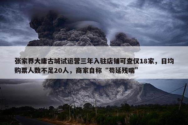 张家界大庸古城试运营三年入驻店铺可查仅18家，日均购票人数不足20人，商家自称“苟延残喘”