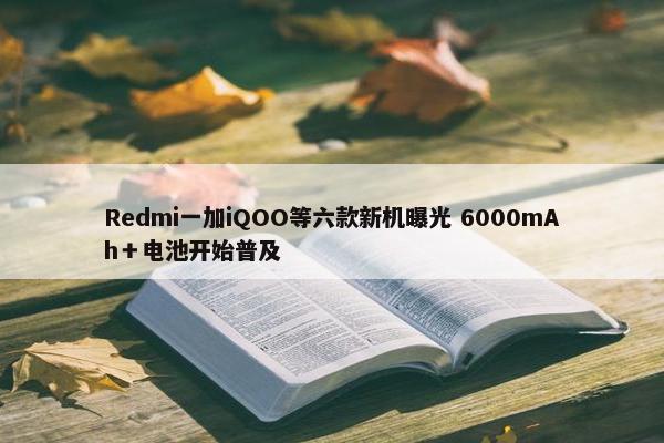 Redmi一加iQOO等六款新机曝光 6000mAh＋电池开始普及