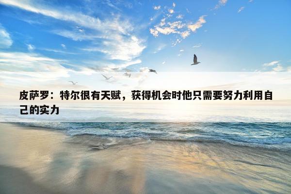 皮萨罗：特尔很有天赋，获得机会时他只需要努力利用自己的实力