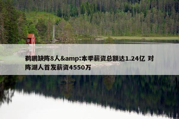 鹈鹕缺阵8人&本季薪资总额达1.24亿 对阵湖人首发薪资4550万