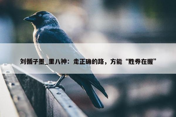 刘循子墨_里八神：走正确的路，方能“胜券在握”