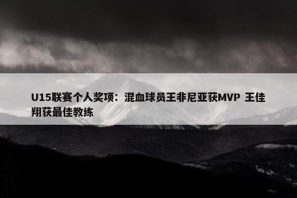 U15联赛个人奖项：混血球员王非尼亚获MVP 王佳翔获最佳教练