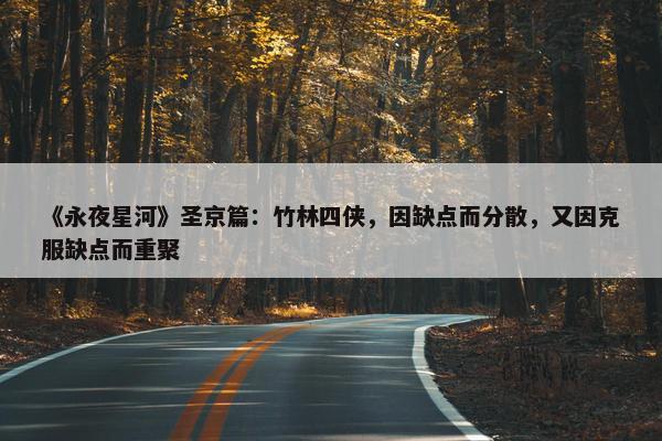 《永夜星河》圣京篇：竹林四侠，因缺点而分散，又因克服缺点而重聚