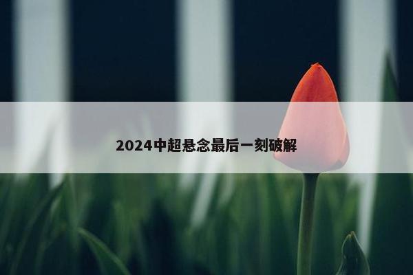 2024中超悬念最后一刻破解