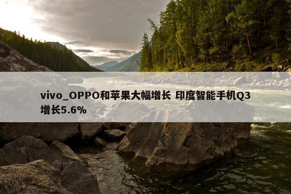 vivo_OPPO和苹果大幅增长 印度智能手机Q3增长5.6%