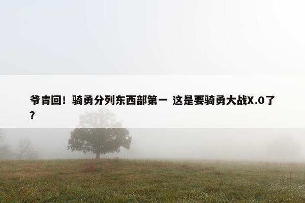 爷青回！骑勇分列东西部第一 这是要骑勇大战X.0了？