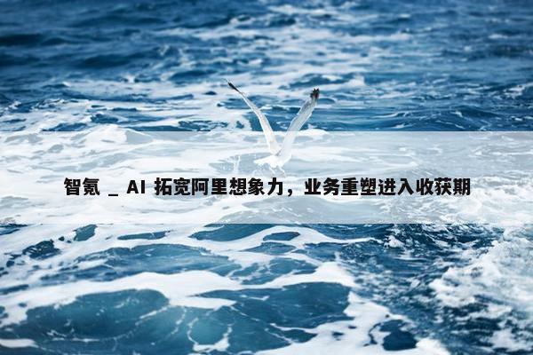 智氪 _ AI 拓宽阿里想象力，业务重塑进入收获期