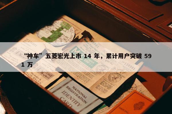 “神车”五菱宏光上市 14 年，累计用户突破 591 万