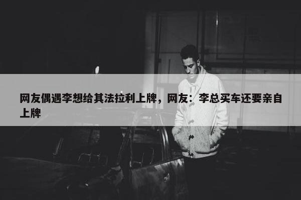 网友偶遇李想给其法拉利上牌，网友：李总买车还要亲自上牌