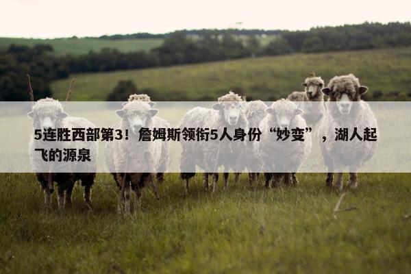 5连胜西部第3！詹姆斯领衔5人身份“妙变”，湖人起飞的源泉