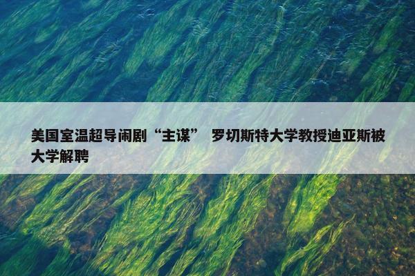 美国室温超导闹剧“主谋” 罗切斯特大学教授迪亚斯被大学解聘