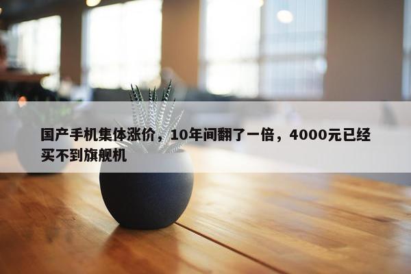 国产手机集体涨价，10年间翻了一倍，4000元已经买不到旗舰机