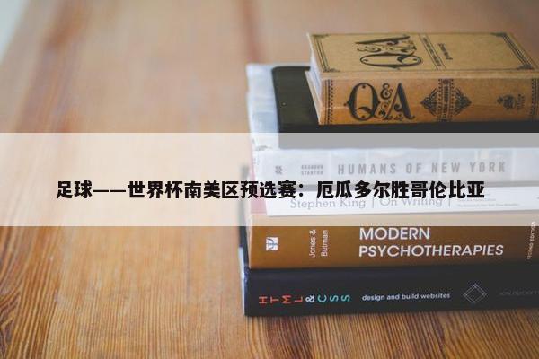 足球——世界杯南美区预选赛：厄瓜多尔胜哥伦比亚