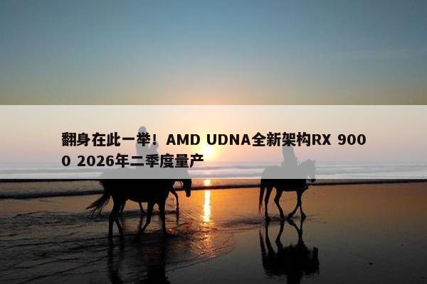 翻身在此一举！AMD UDNA全新架构RX 9000 2026年二季度量产