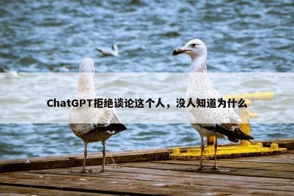 ChatGPT拒绝谈论这个人，没人知道为什么