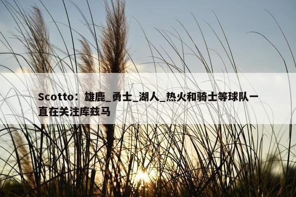 Scotto：雄鹿_勇士_湖人_热火和骑士等球队一直在关注库兹马