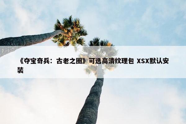 《夺宝奇兵：古老之圈》可选高清纹理包 XSX默认安装