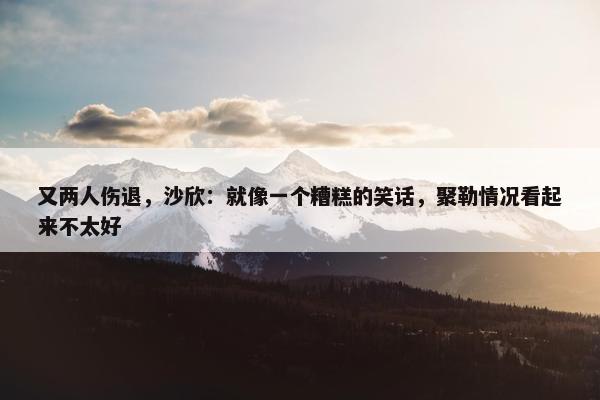 又两人伤退，沙欣：就像一个糟糕的笑话，聚勒情况看起来不太好