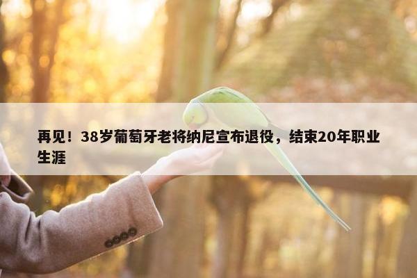 再见！38岁葡萄牙老将纳尼宣布退役，结束20年职业生涯