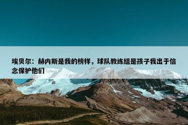 埃贝尔：赫内斯是我的榜样，球队教练组是孩子我出于信念保护他们