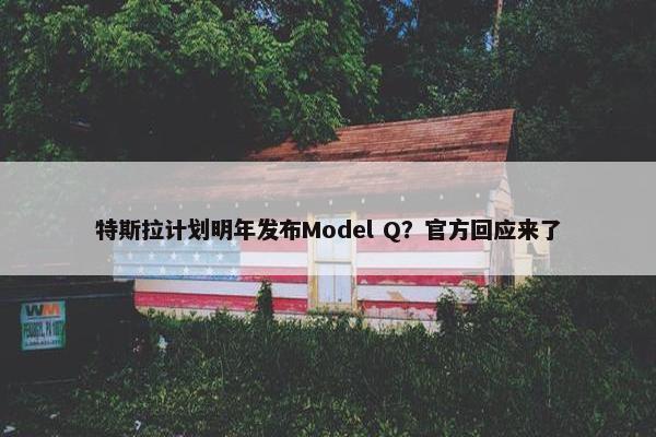 特斯拉计划明年发布Model Q？官方回应来了