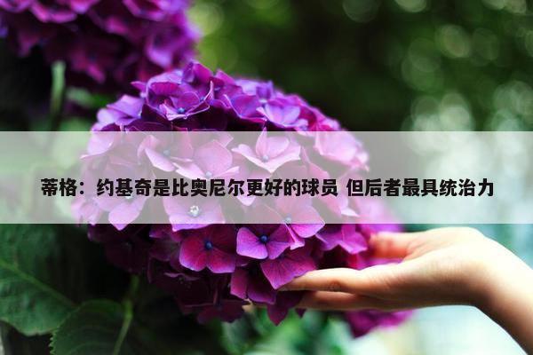 蒂格：约基奇是比奥尼尔更好的球员 但后者最具统治力