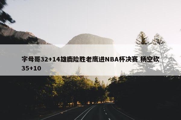 字母哥32+14雄鹿险胜老鹰进NBA杯决赛 杨空砍35+10