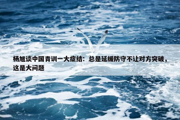 杨旭谈中国青训一大症结：总是延缓防守不让对方突破，这是大问题