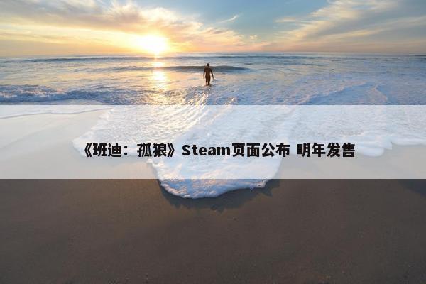 《班迪：孤狼》Steam页面公布 明年发售