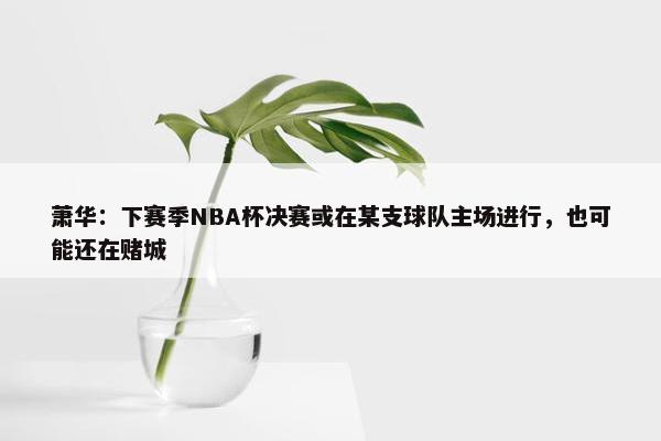 萧华：下赛季NBA杯决赛或在某支球队主场进行，也可能还在赌城