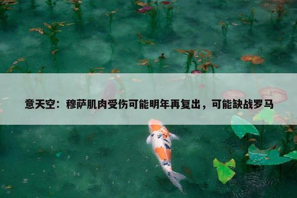 意天空：穆萨肌肉受伤可能明年再复出，可能缺战罗马