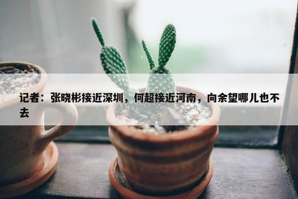 记者：张晓彬接近深圳，何超接近河南，向余望哪儿也不去