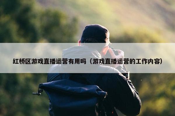 红桥区游戏直播运营有用吗（游戏直播运营的工作内容）