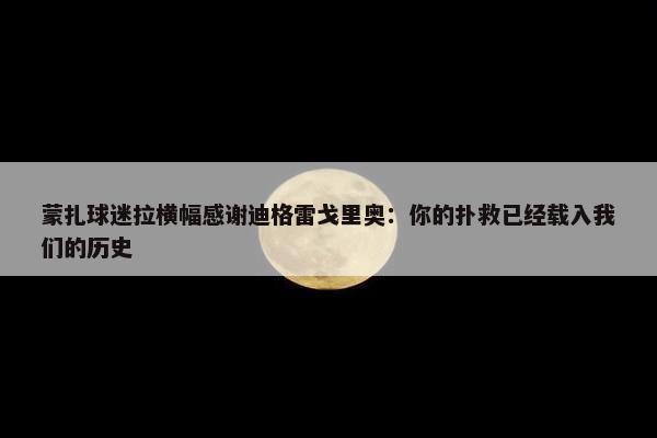 蒙扎球迷拉横幅感谢迪格雷戈里奥：你的扑救已经载入我们的历史