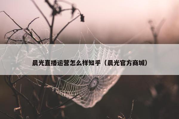 晨光直播运营怎么样知乎（晨光官方商城）