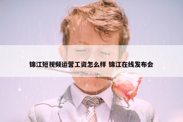 锦江短视频运营工资怎么样 锦江在线发布会