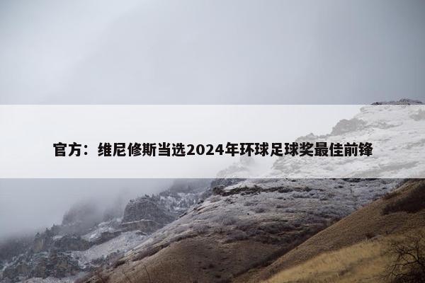 官方：维尼修斯当选2024年环球足球奖最佳前锋