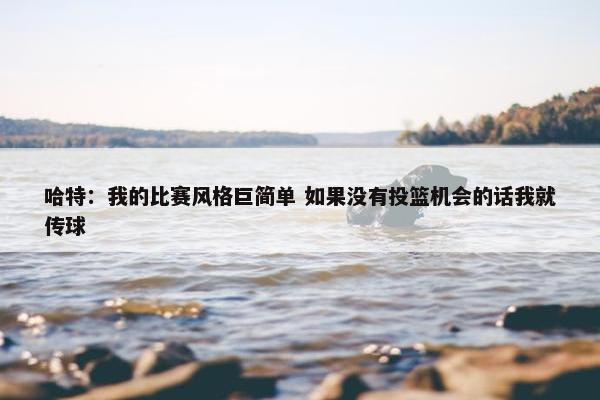 哈特：我的比赛风格巨简单 如果没有投篮机会的话我就传球