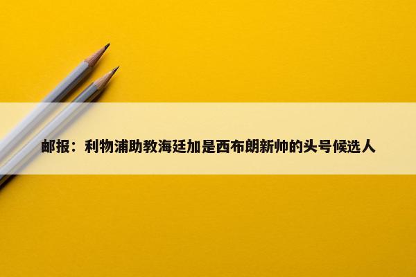 邮报：利物浦助教海廷加是西布朗新帅的头号候选人