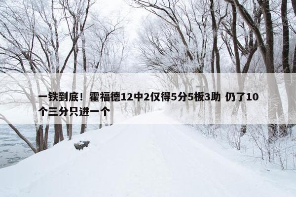 一铁到底！霍福德12中2仅得5分5板3助 仍了10个三分只进一个