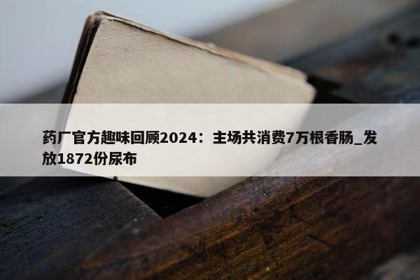 药厂官方趣味回顾2024：主场共消费7万根香肠_发放1872份尿布