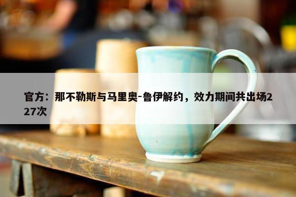 官方：那不勒斯与马里奥-鲁伊解约，效力期间共出场227次