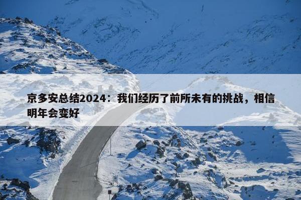 京多安总结2024：我们经历了前所未有的挑战，相信明年会变好