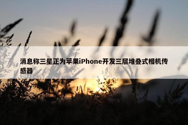 消息称三星正为苹果iPhone开发三层堆叠式相机传感器