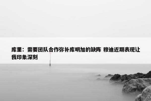 库里：需要团队合作弥补库明加的缺阵 穆迪近期表现让我印象深刻